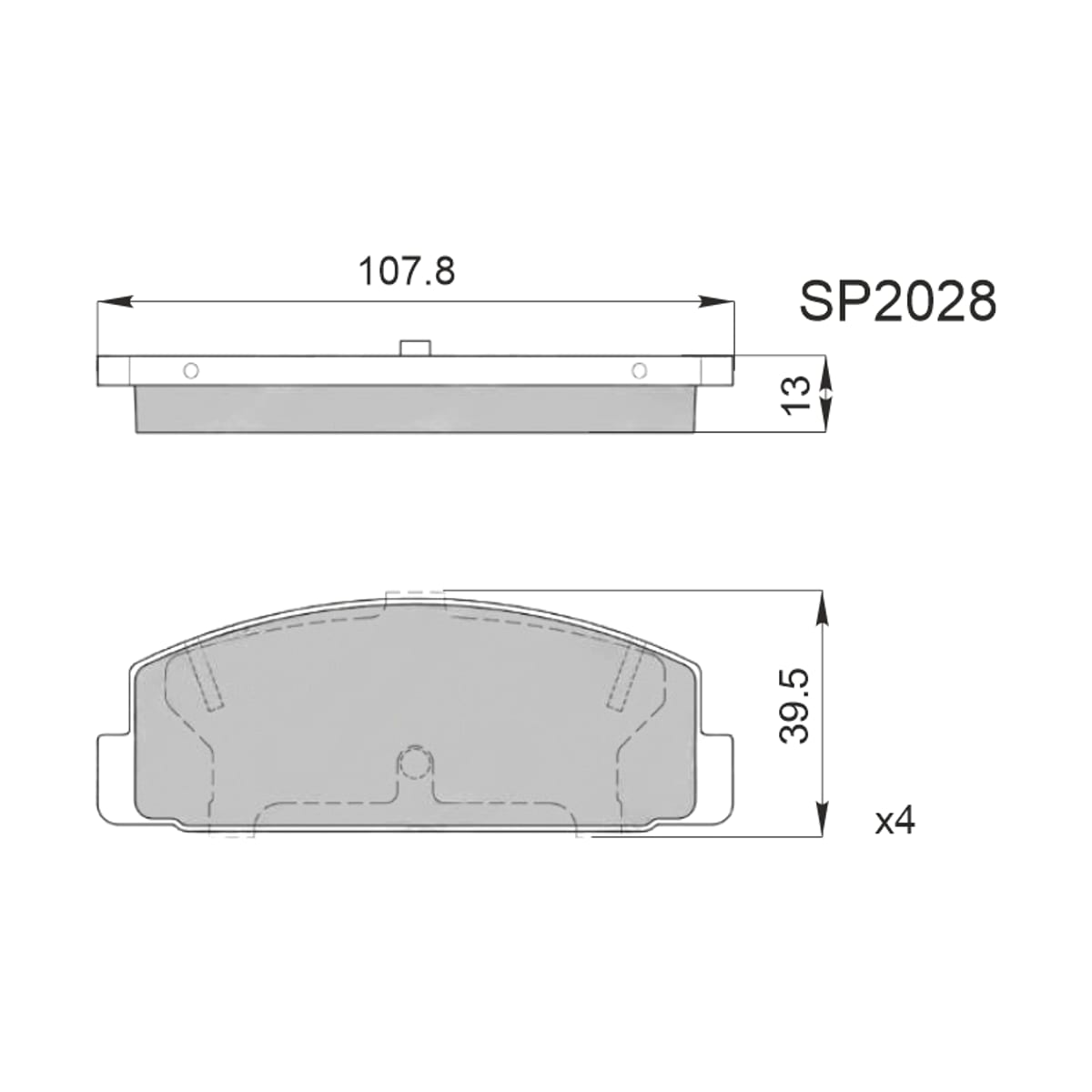 HI-Q/SANGSIN BRAKE Колодки тормозные (Сзади) Mazda 6 02-12 / FAW Besturn B50 12-17