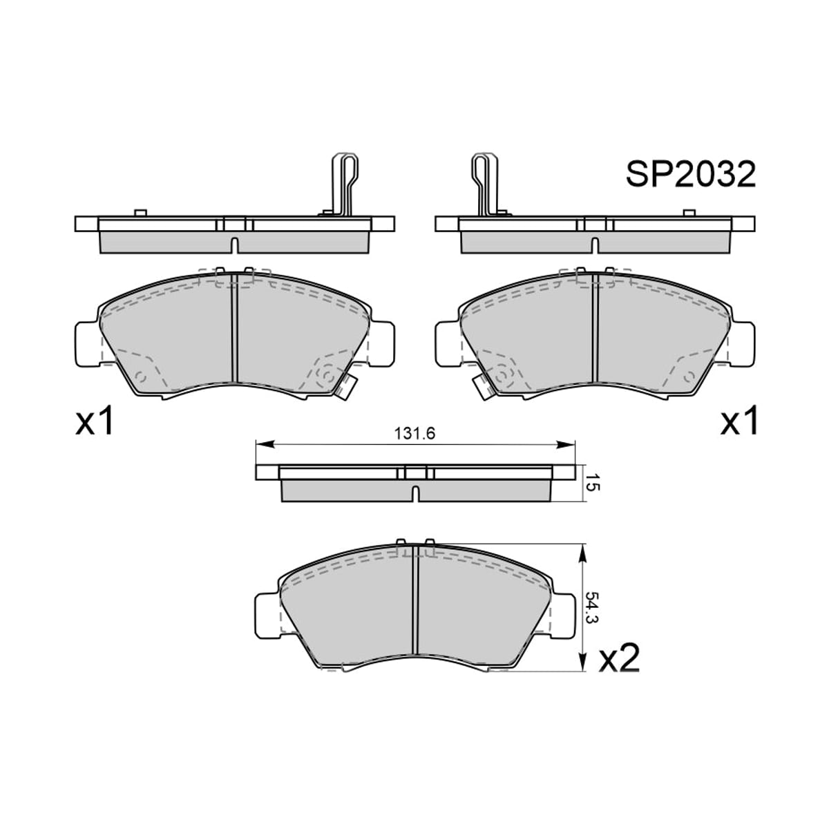 HI-Q/SANGSIN BRAKE Колодки тормозные (Спереди) Honda Fit 01-07 / Capa 98-02