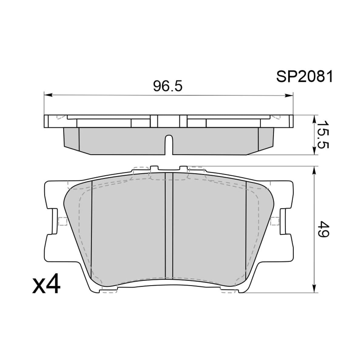 HI-Q/SANGSIN BRAKE Колодки тормозные (Сзади) Toyota Camry (XV40,XV50) 01-21 / Harrier 13-20