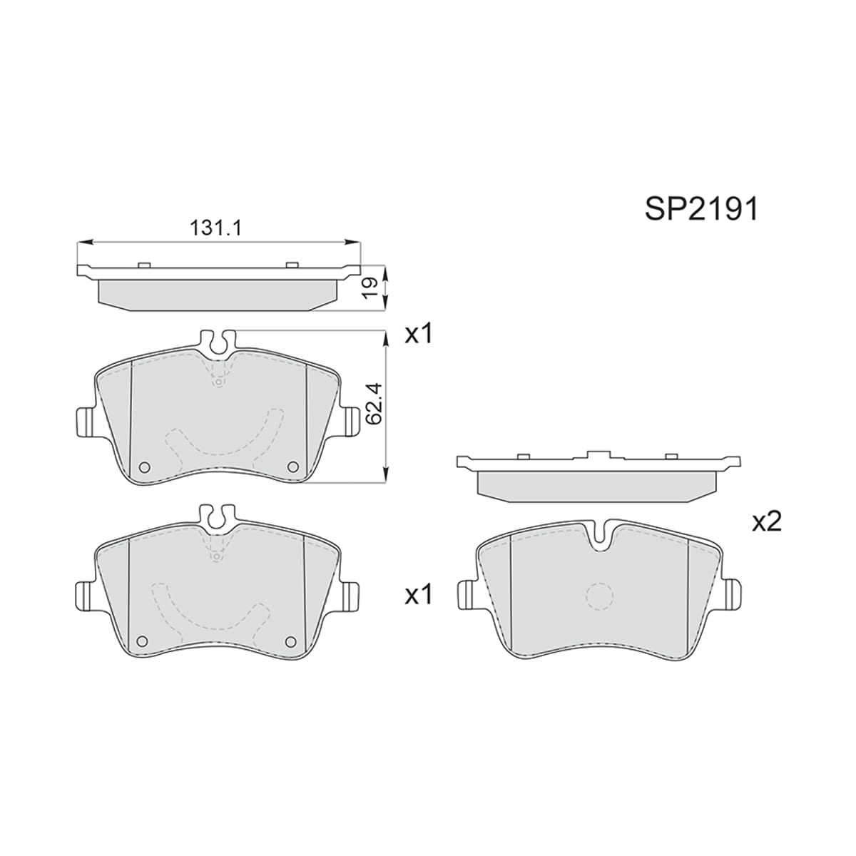 HI-Q/SANGSIN BRAKE Колодки тормозные (Спереди) Mercedes-Benz C-Class 00-08 / CLK-Class 02-10