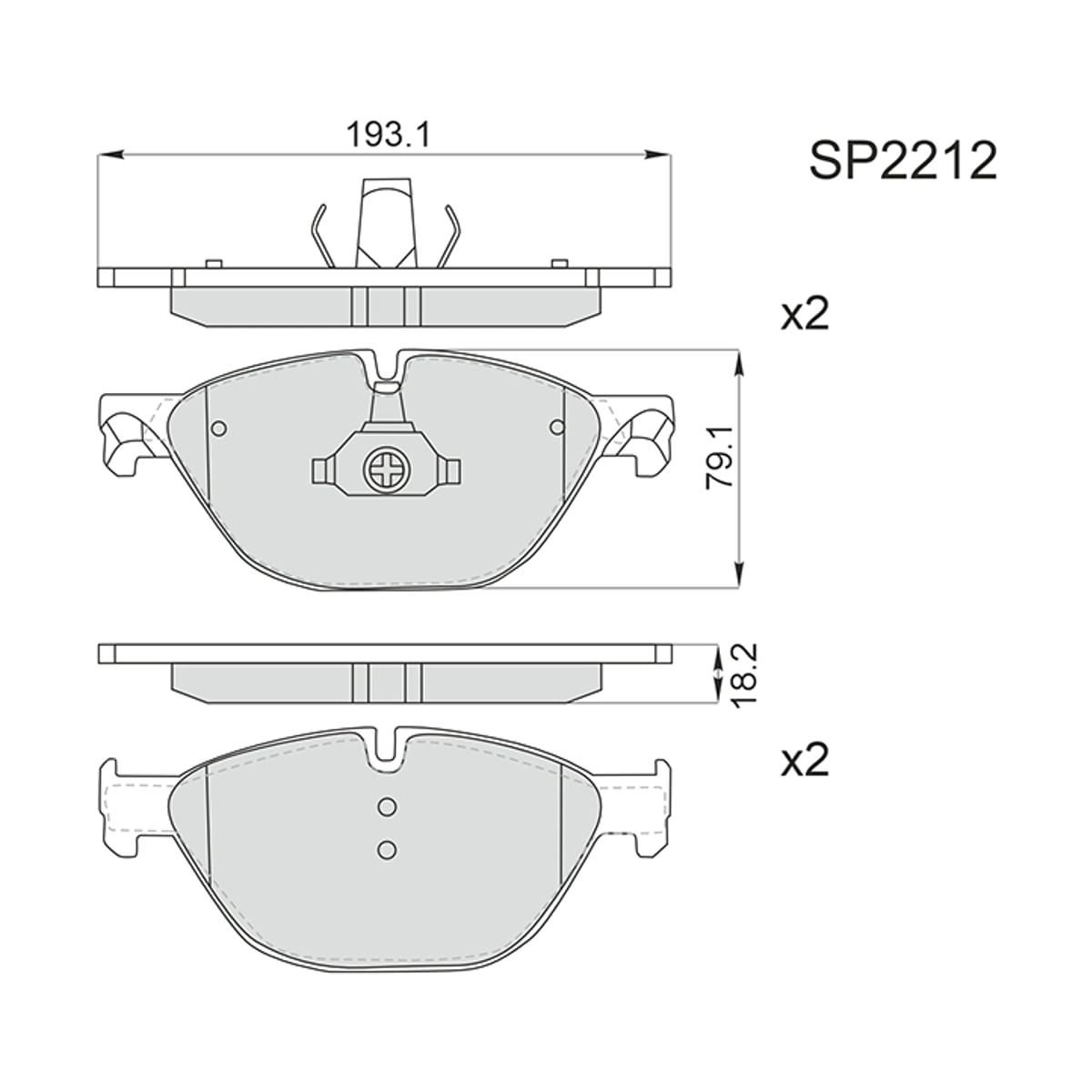 HI-Q/SANGSIN BRAKE Колодки тормозные (Спереди) BMW 5-Series 09-17 / 6-Series 11-18