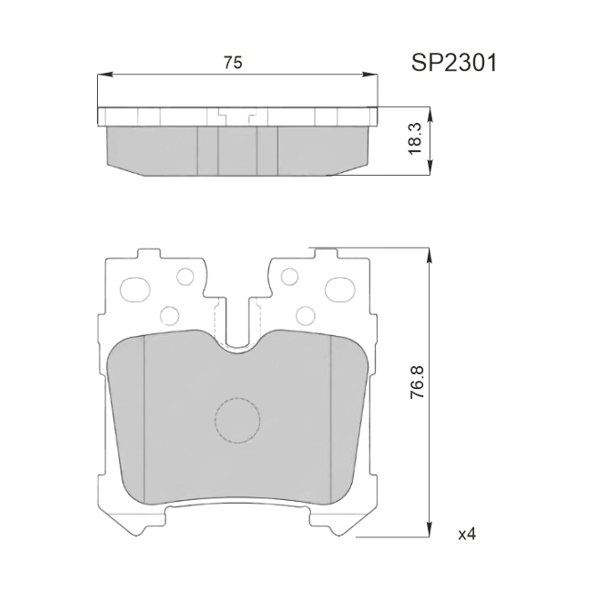 HI-Q/SANGSIN BRAKE Колодки тормозные (Сзади) Lexus LS 06-17