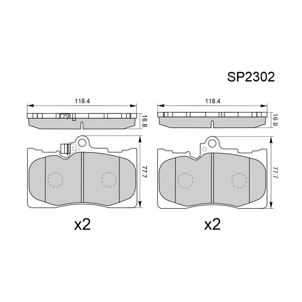 HI-Q/SANGSIN BRAKE Колодки тормозные (Спереди) Lexus GS 05-20 / IS 05-16