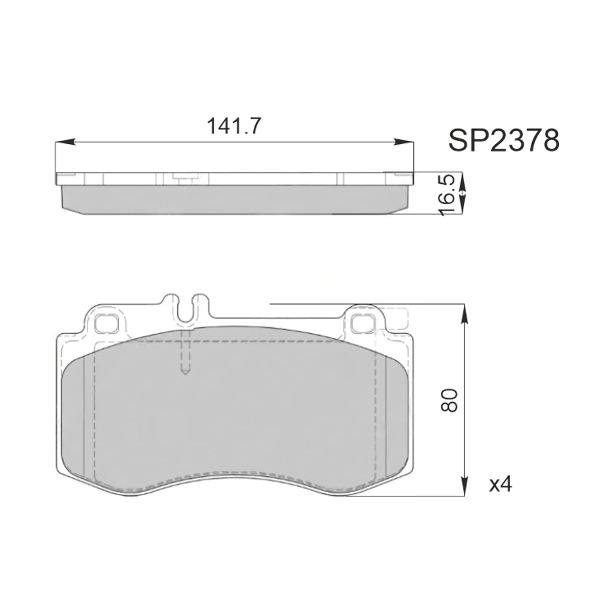 Деталь Колодки тормозные (Спереди) Mercedes-Benz E-Class 09-17 / CLS-Class 10-17 HI-Q/SANGSIN BRAKE
