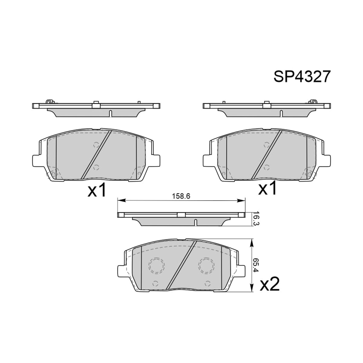 HI-Q/SANGSIN BRAKE Колодки тормозные (Спереди) Hyundai Palisade 18-25 / Santa Fe 18