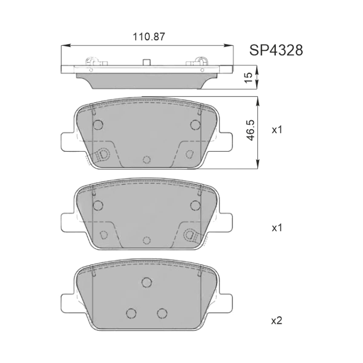 HI-Q/SANGSIN BRAKE Колодки тормозные (Сзади) Hyundai Palisade 18-25 / Santa Fe 12