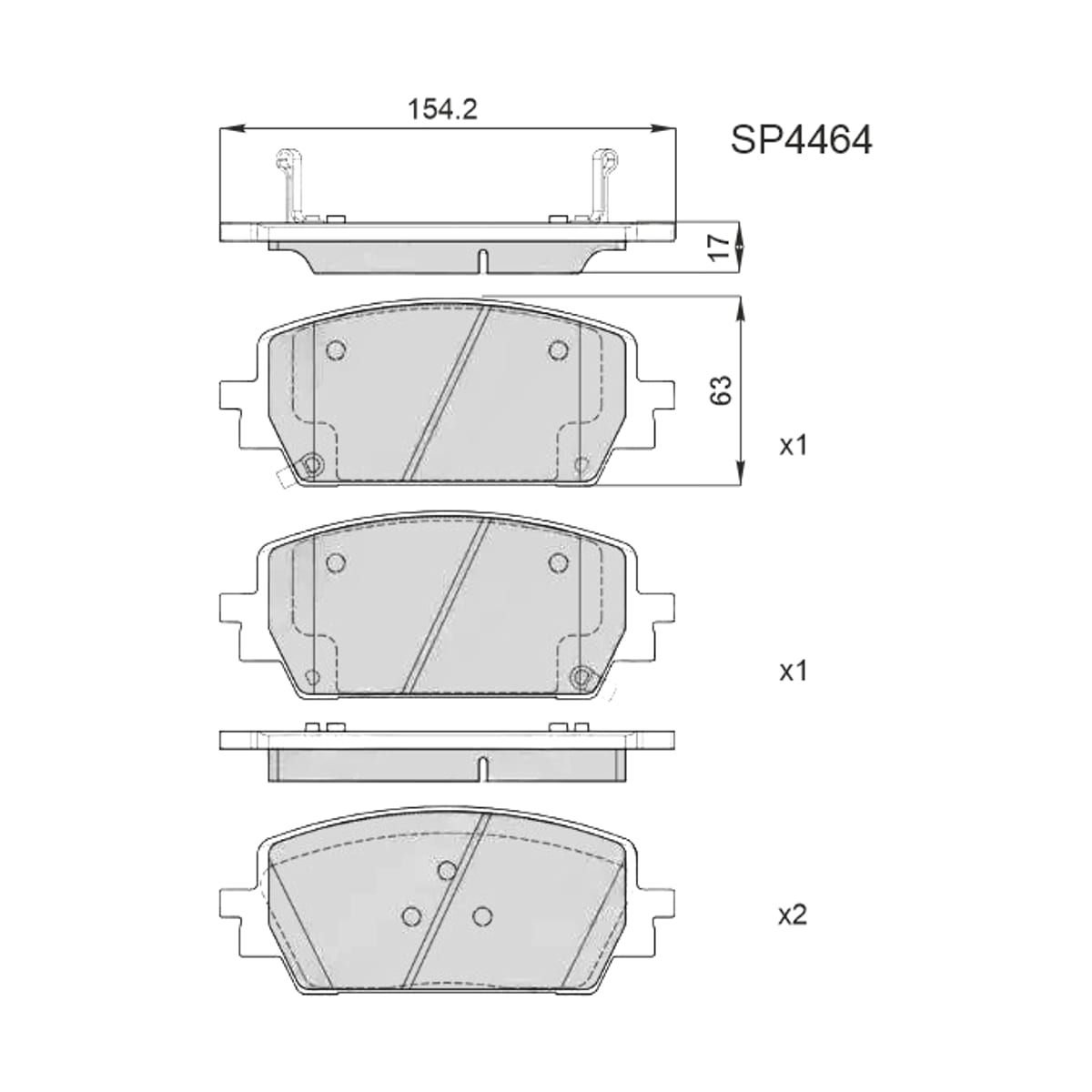 HI-Q/SANGSIN BRAKE Колодки тормозные (Спереди) Hyundai Palisade 24- / Santa Fe 18 SP4464