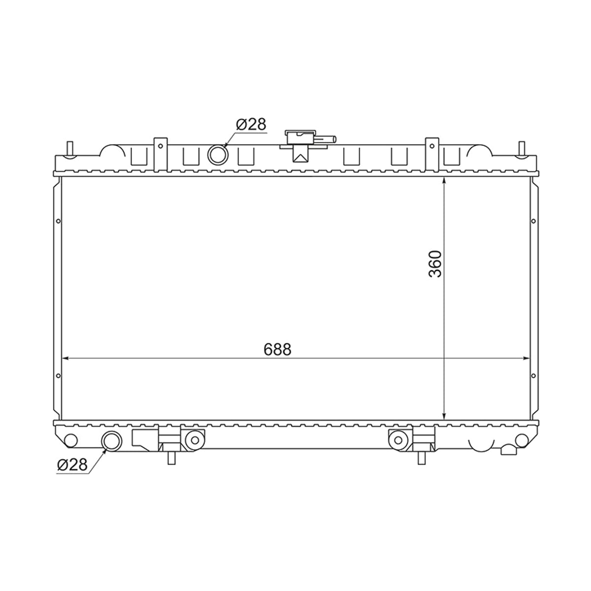 Деталь Радиатор Nissan AD 99-02 / Almera 00-06 SAT