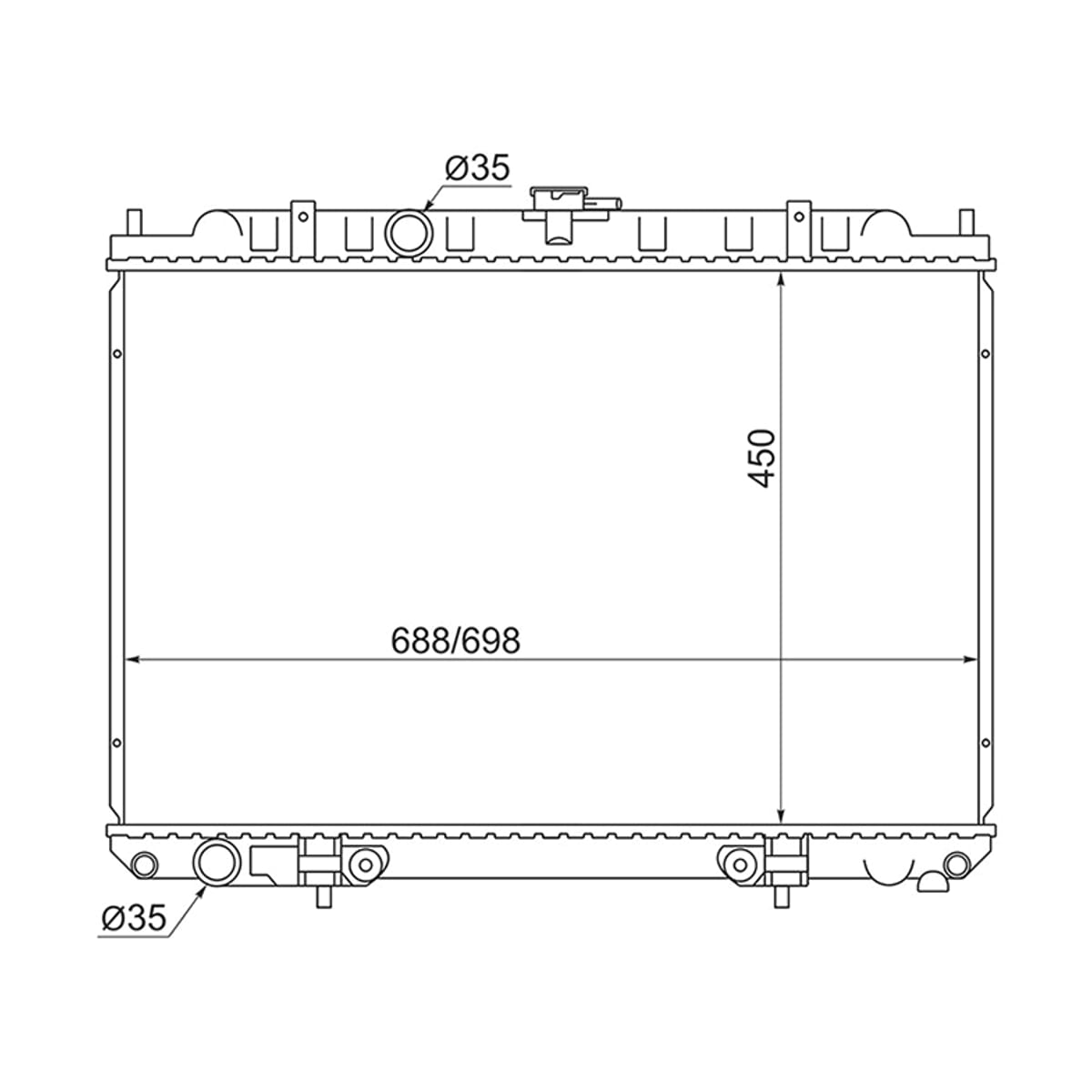 SAT Радиатор Nissan X-Trail 00-07 / Liberty 98-04