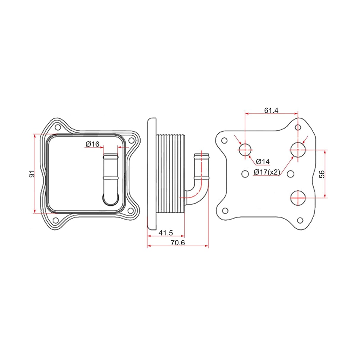 SAT Радиатор масляный Audi A3 03-13 / Skoda Octavia 04-13 ST03F117021A