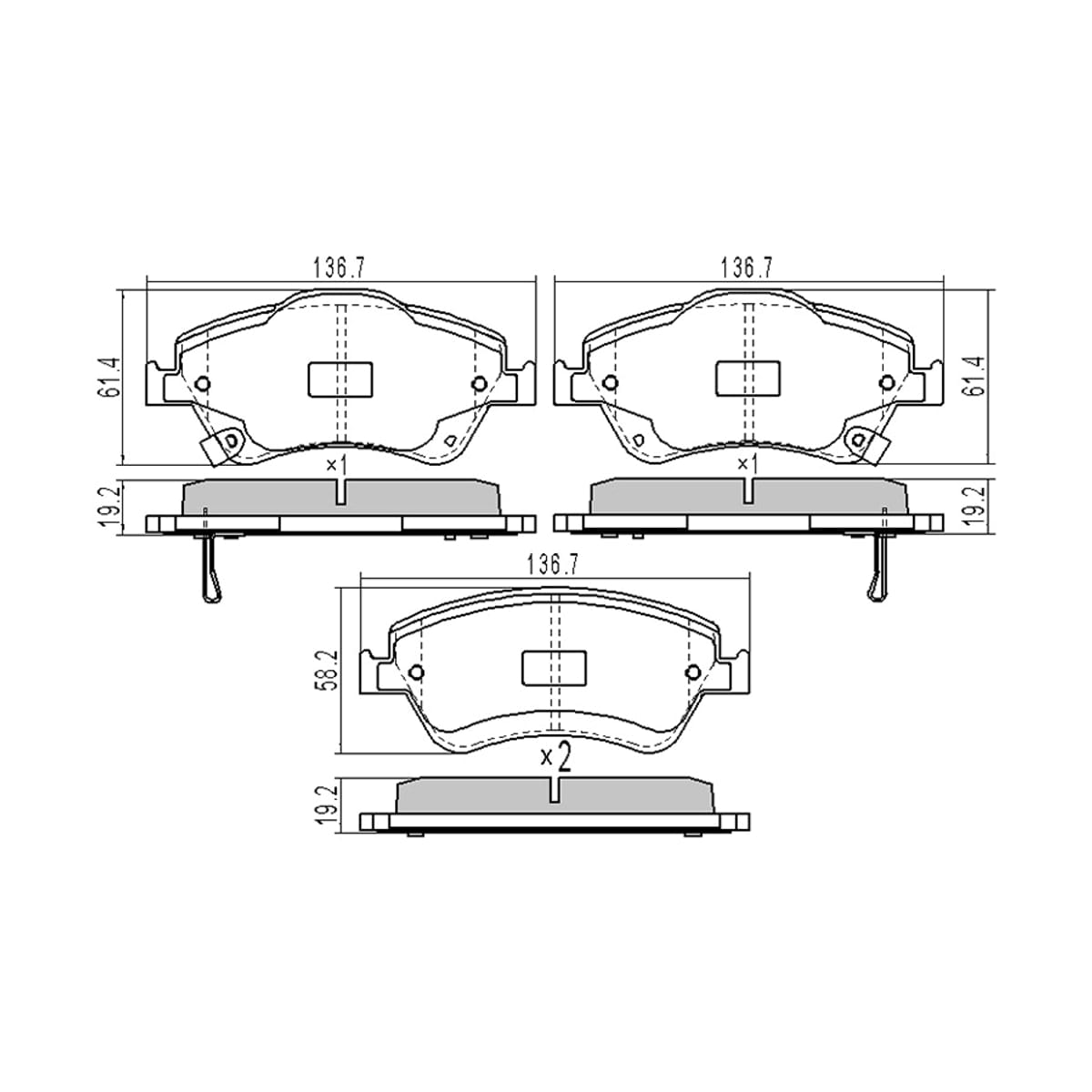SAT Колодки тормозные (Спереди) Toyota Corolla (E150,E180) 06-19 / Auris 06-16