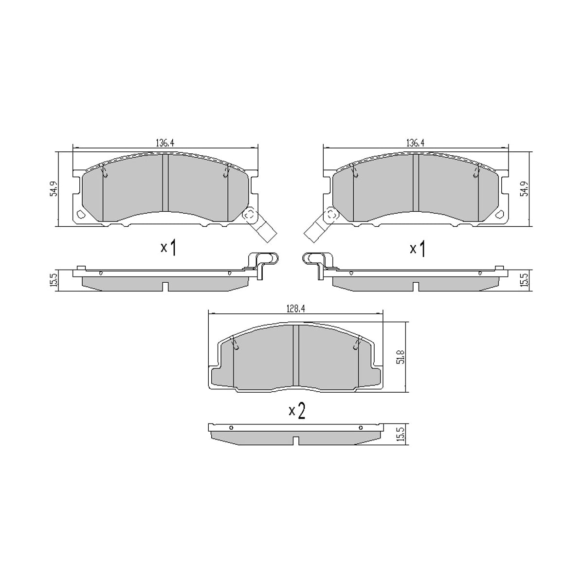 SAT Колодки тормозные (Спереди) Toyota Lite Ace 92-96 / Lite Ace Truck 86-99