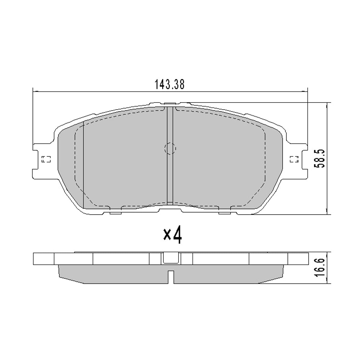 SAT Колодки тормозные (Спереди) Toyota Camry (XV30) 01-06 / Lexus ES 01-06