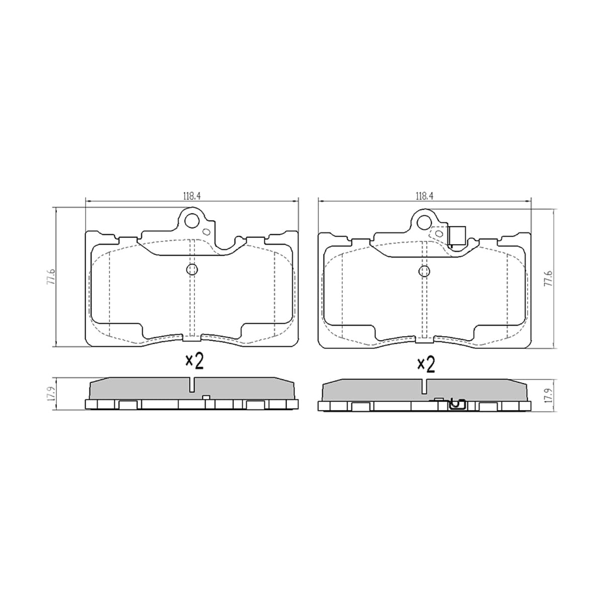 SAT Колодки тормозные (Спереди) Lexus GS 05-20 / IS 05-16