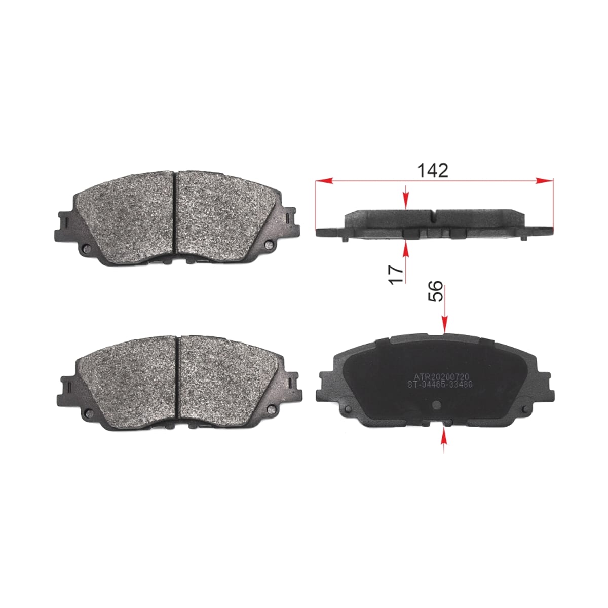SAT Колодки тормозные (Спереди) Toyota Camry (XV70) 17- / C-HR 16-23