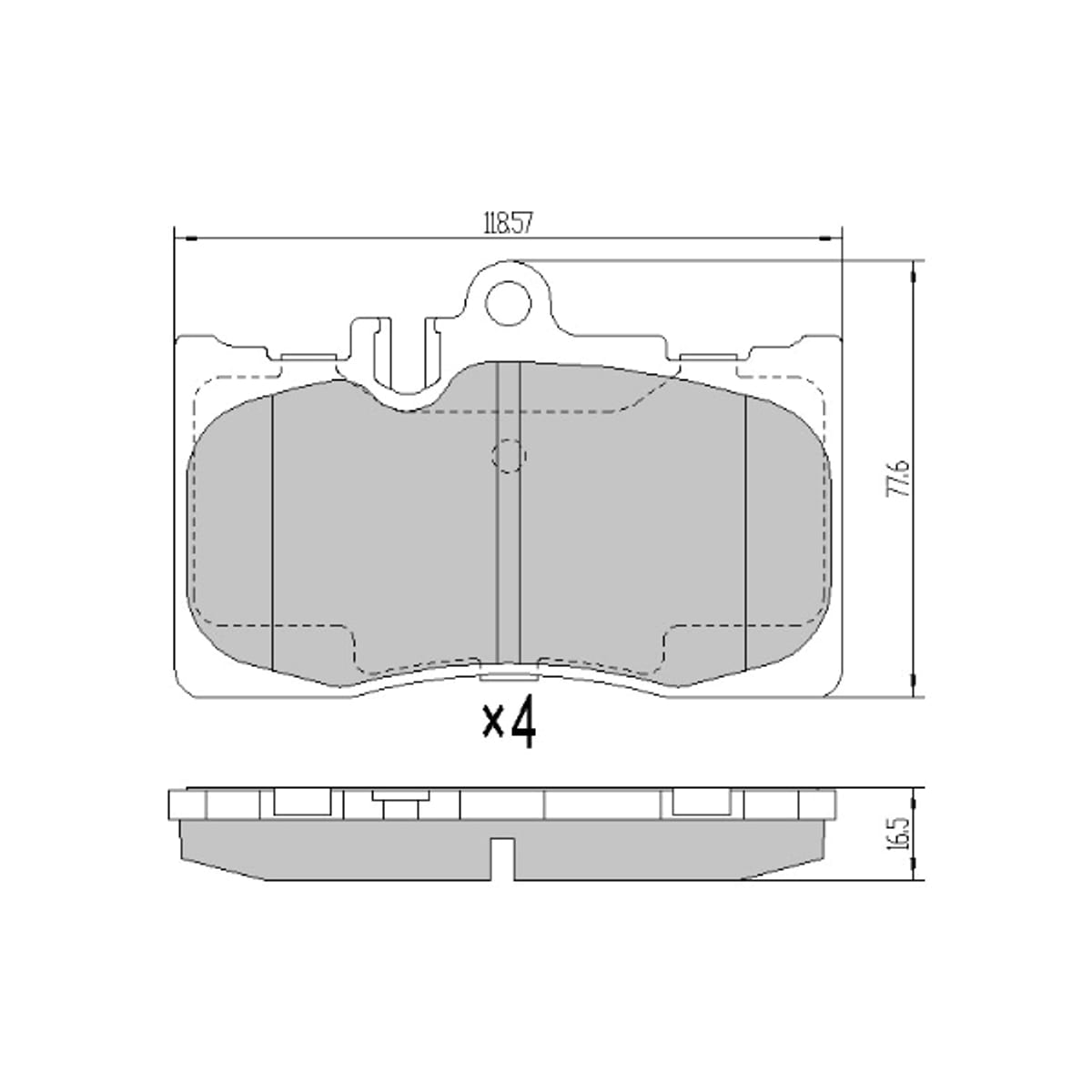 Деталь Колодки тормозные (Спереди) Lexus LS 03-06 / Toyota Celsior 00-06 SAT