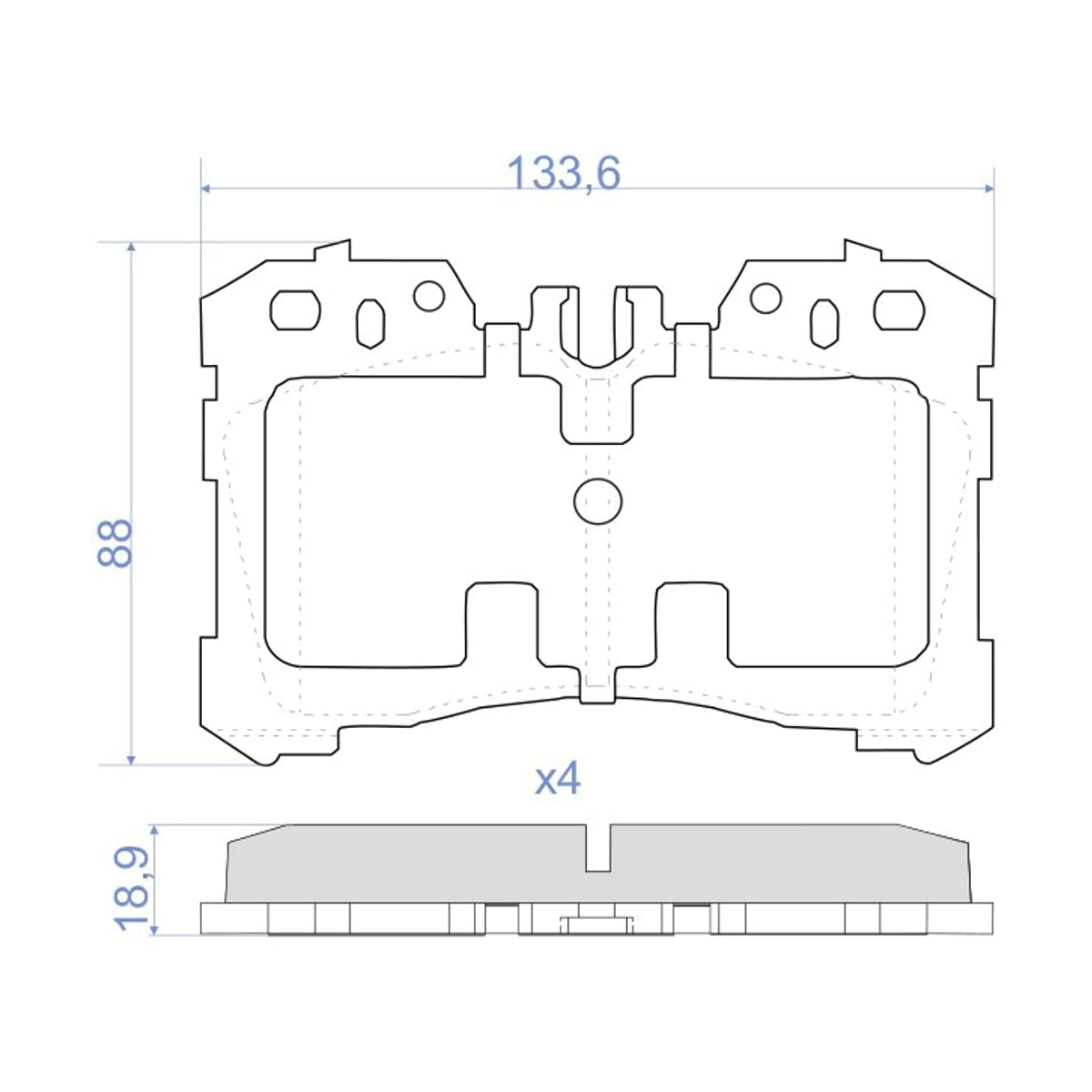 SAT Колодки тормозные (Спереди) Lexus LS 06-17