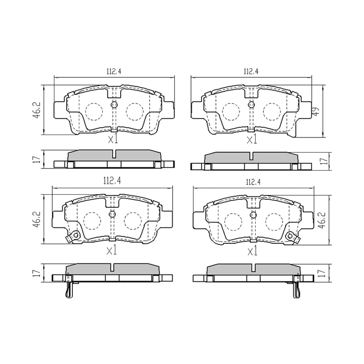 SAT Колодки тормозные (Спереди) Toyota Probox 02-14 / Succeed 02-14 ST0446552041