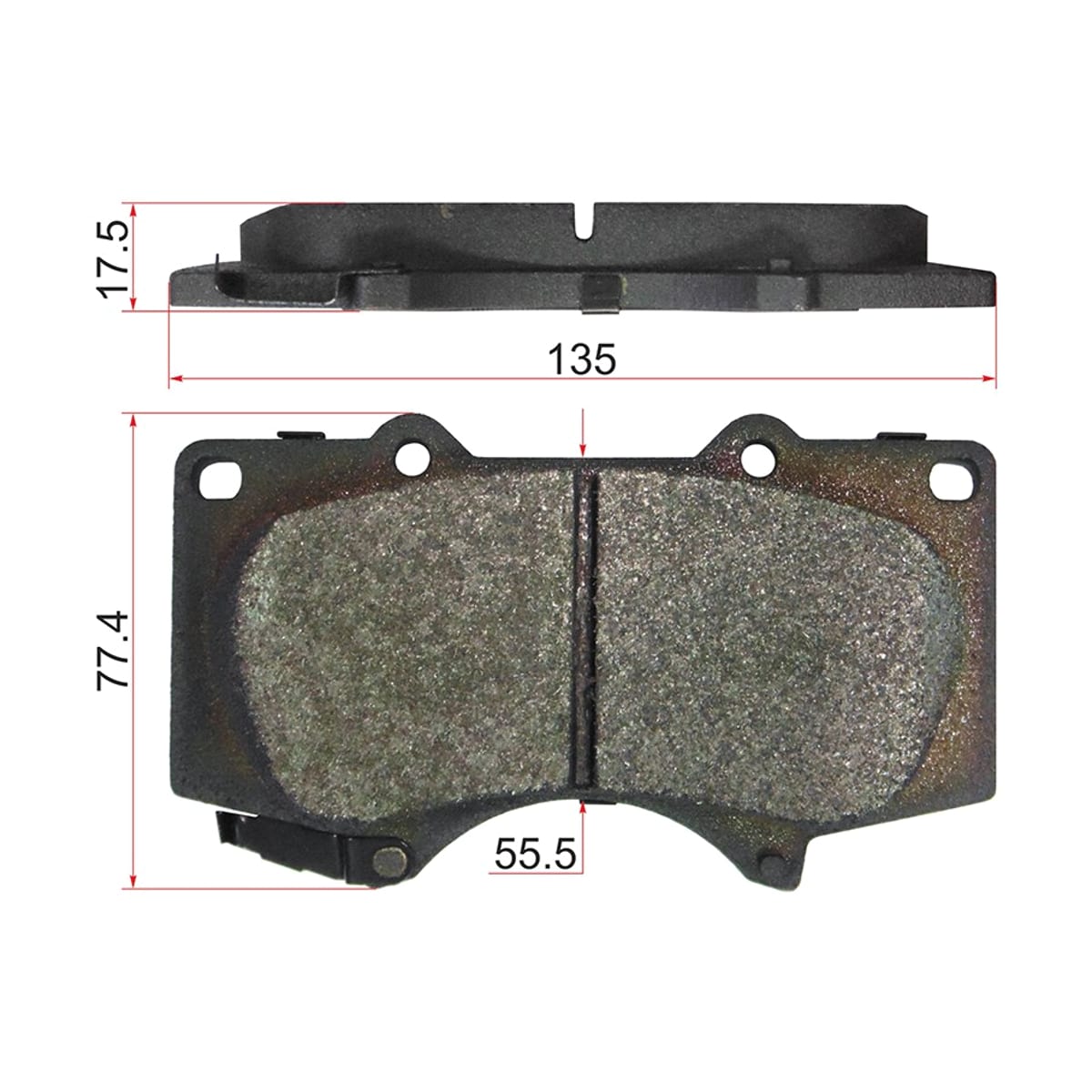 SAT Колодки тормозные (Спереди/ Усиленные) Mitsubishi Pajero 06-20 / Toyota Hilux Pick Up 97 ST0446560210CR