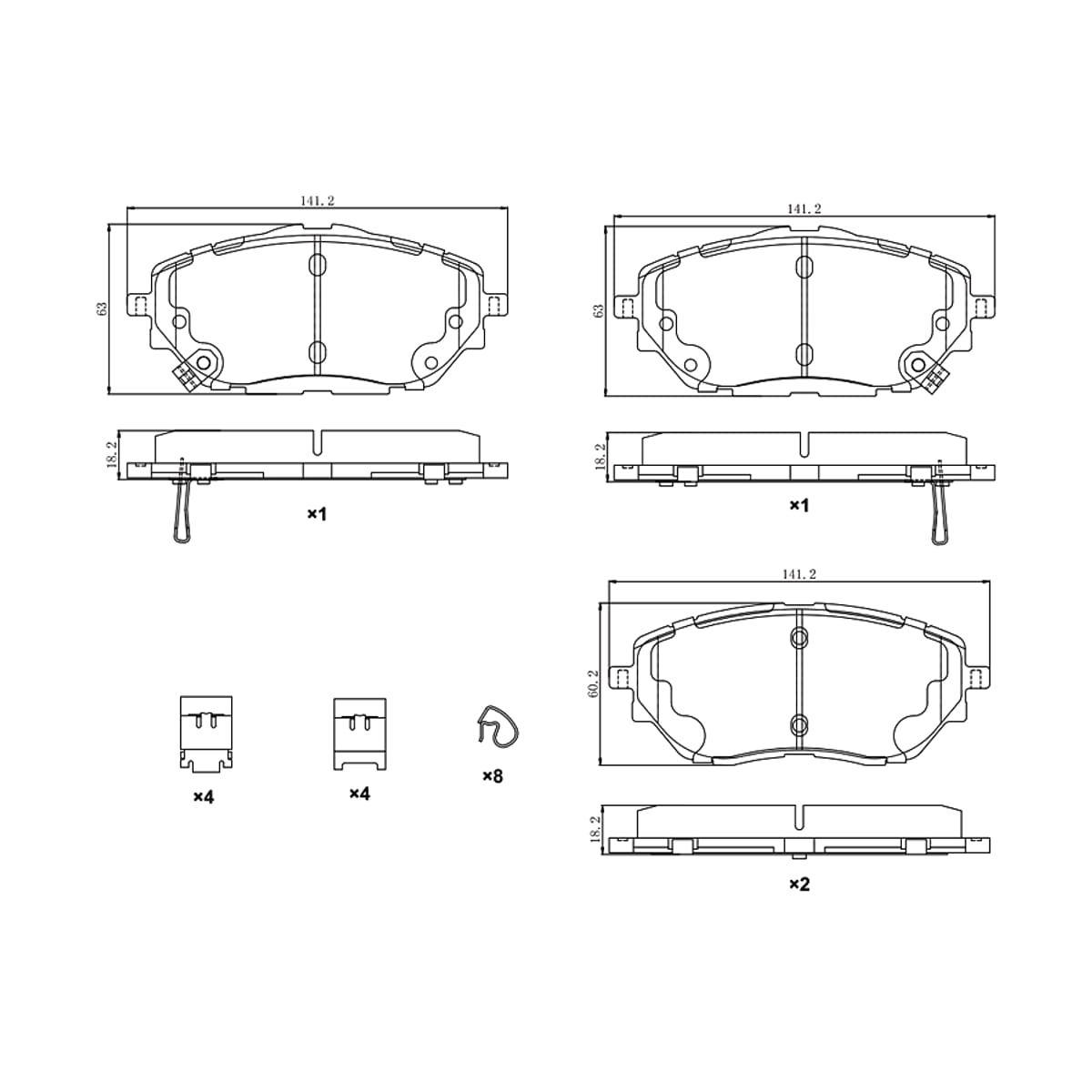 SAT Колодки тормозные (Спереди) Toyota C-HR 16- / Corolla (E210) 18