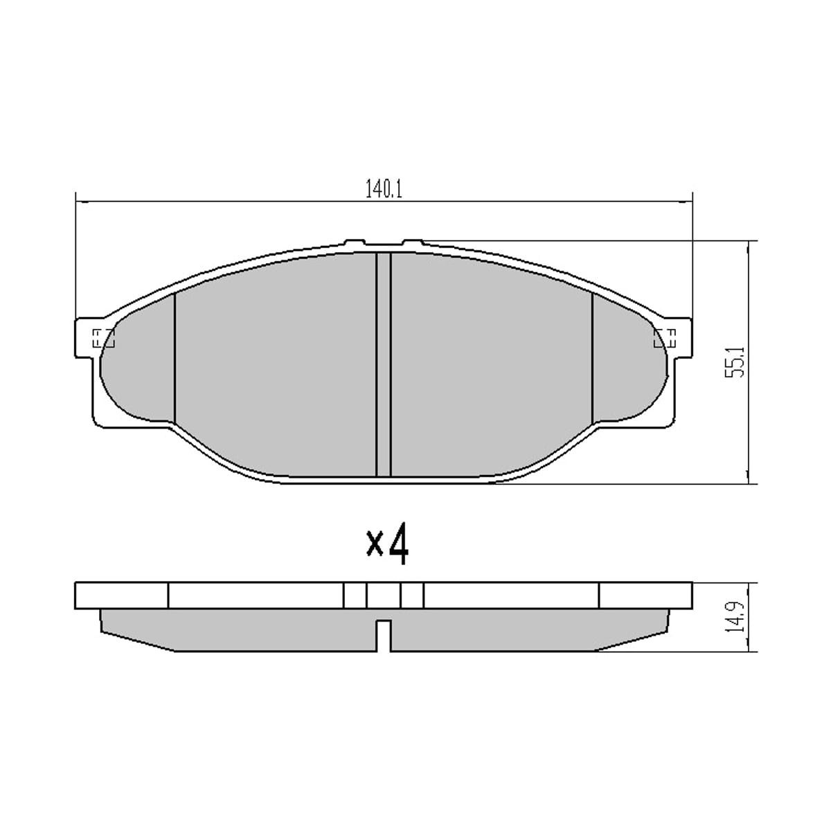 SAT Колодки тормозные (Спереди) Toyota Hiace 89-04 / Hilux Pick Up 88-94 ST04465YZZ60