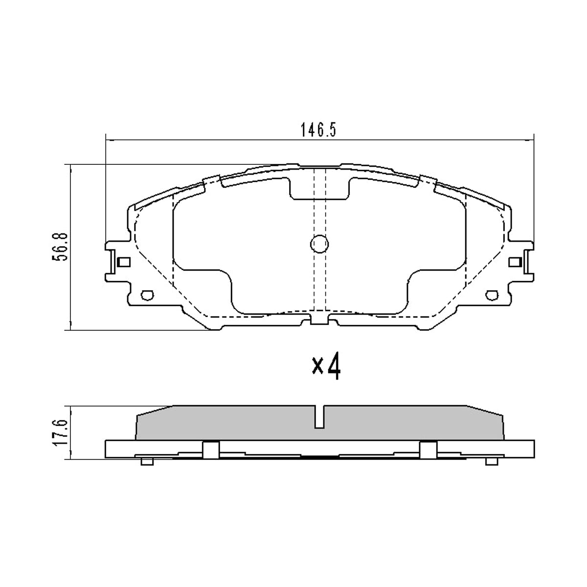 SAT Колодки тормозные (Спереди) Toyota Harrier (XU60) 13-20 / Prius 09-19