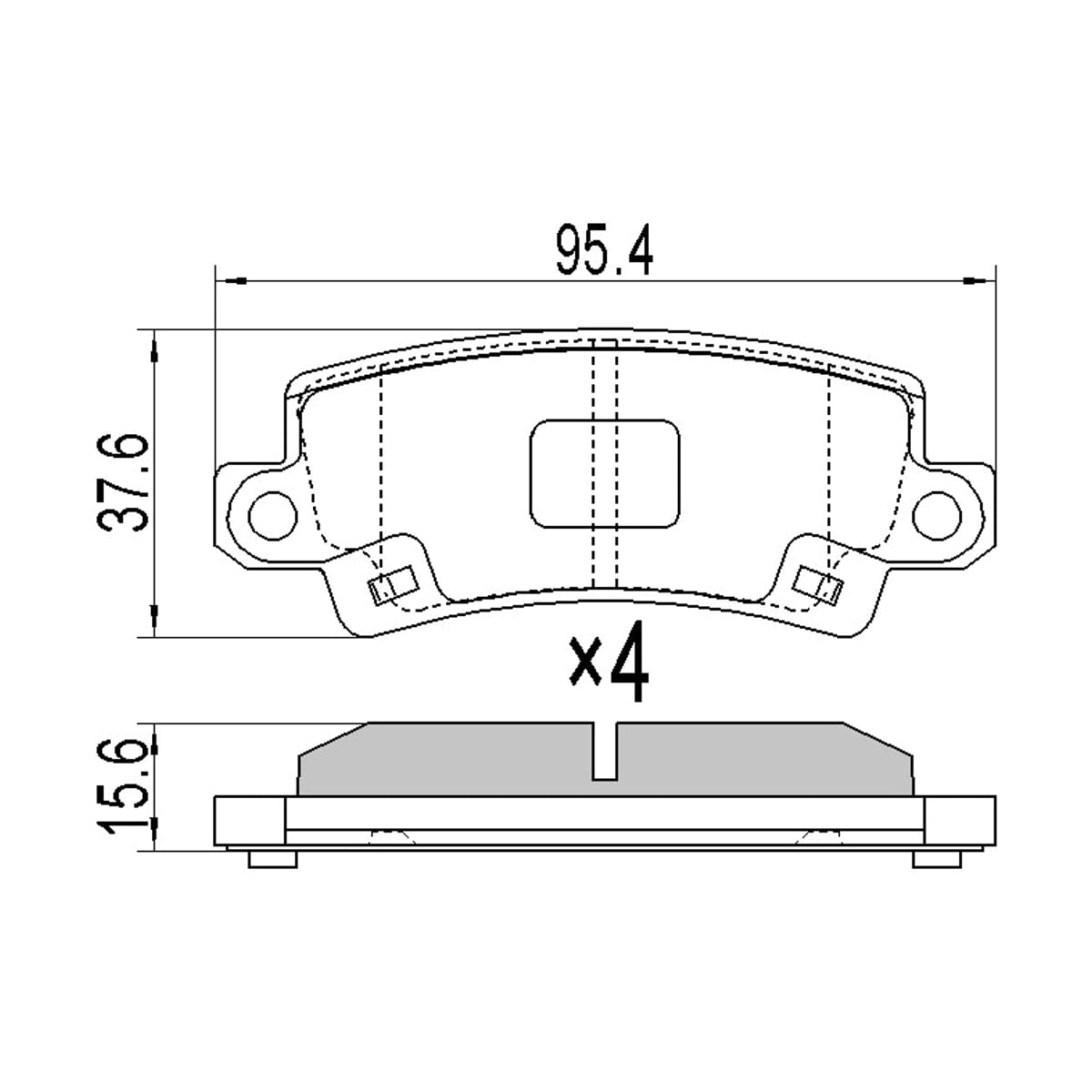 SAT Колодки тормозные (Сзади) Toyota Corolla (E120) 00-07 / Corolla Fielder 00-06