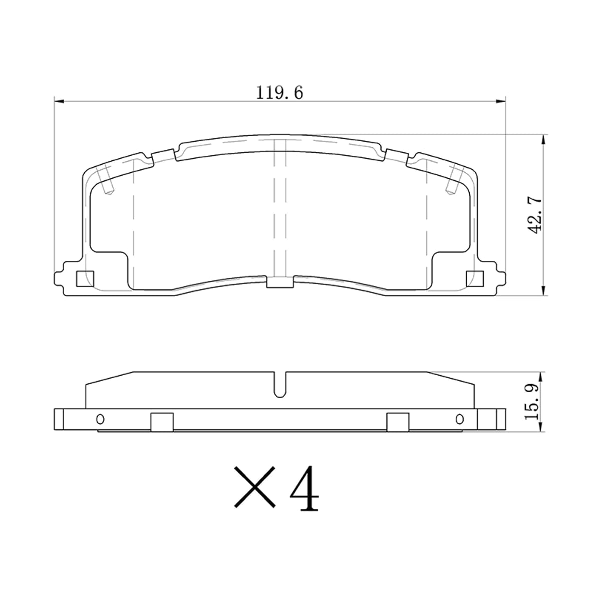 Деталь Колодки тормозные (Сзади) Toyota Estima 90-99 / Estima Emina 92-99 SAT