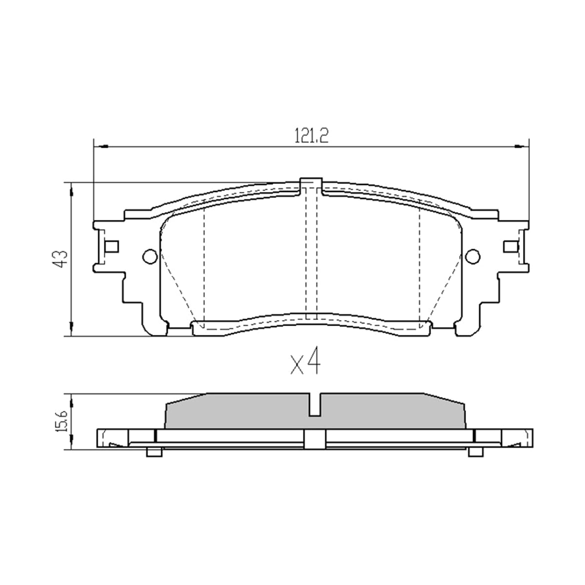 SAT Колодки тормозные (Сзади) Toyota C-HR 16-19 / Harrier 13-17