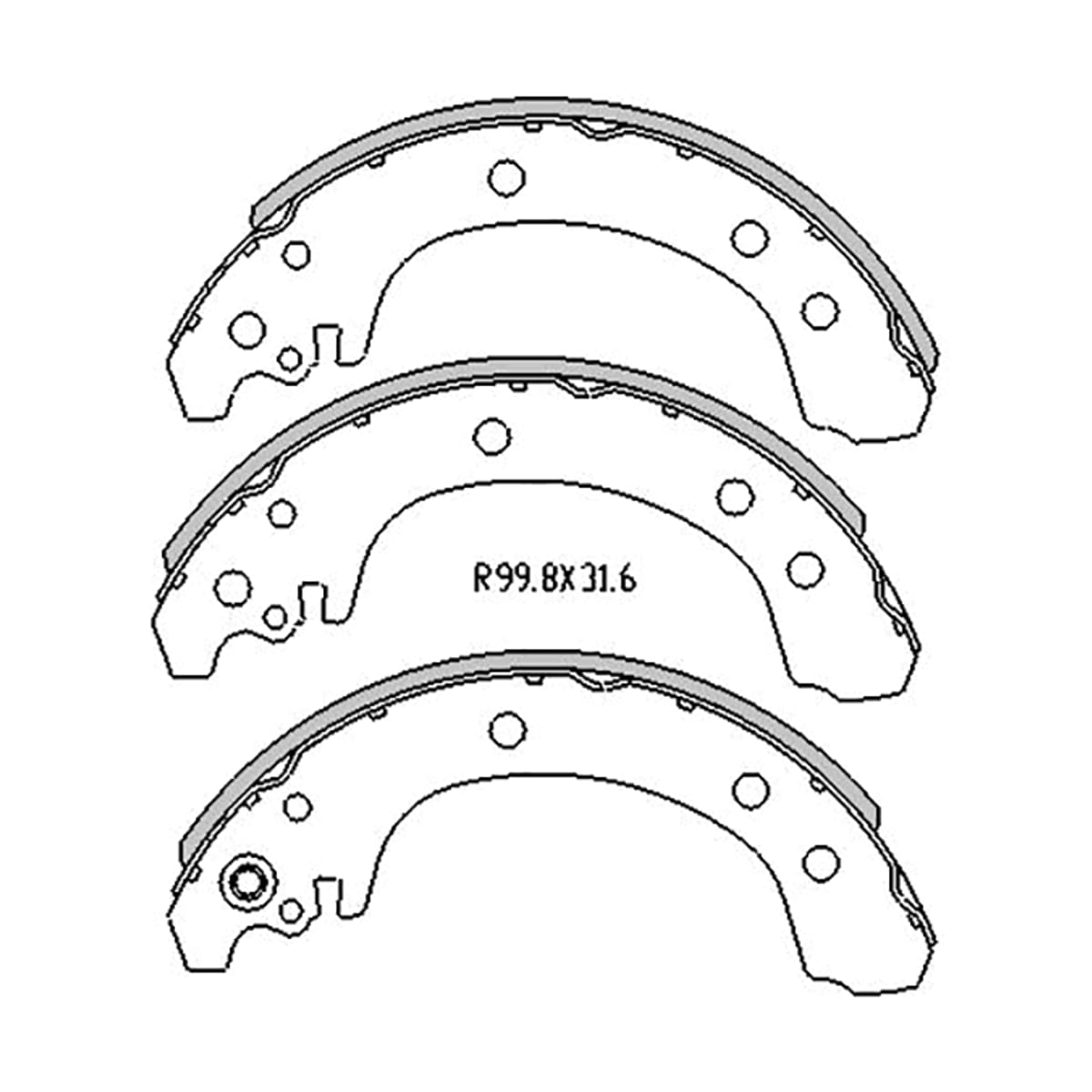 SAT Колодки тормозные барабанные Toyota Matrix 02-07 / Voltz 02-04
