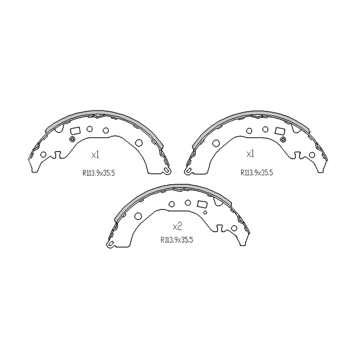 SAT Колодки тормозные барабанные Toyota Allion (T260) 07-21 / Corolla 06-19