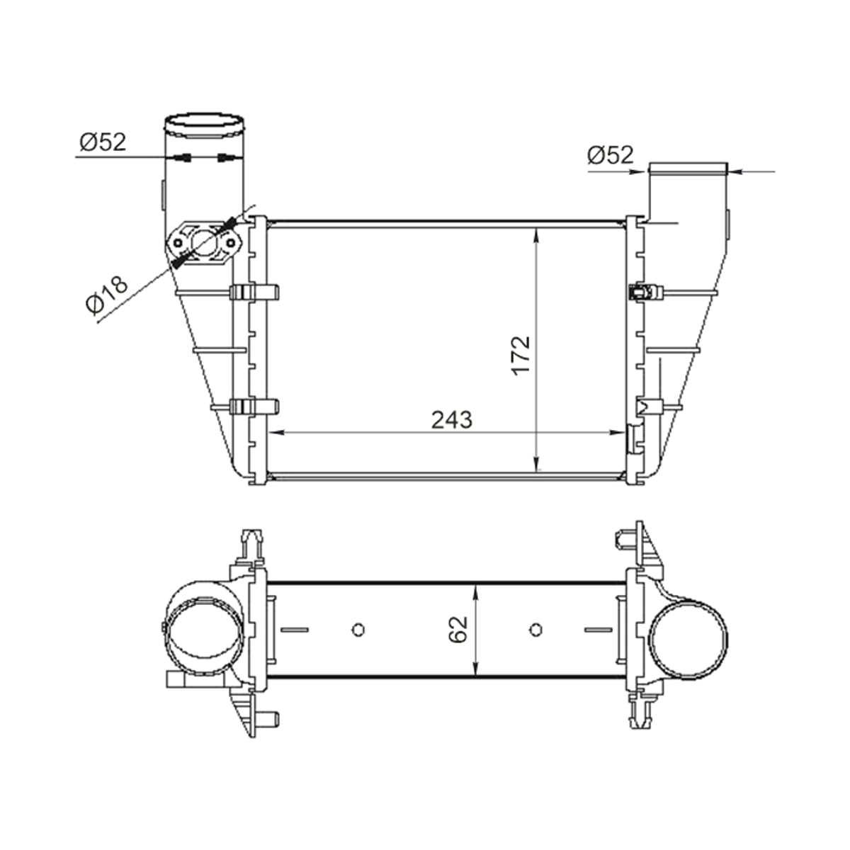 SAT Интеркулер Audi A4 94-01 / A6 94-05