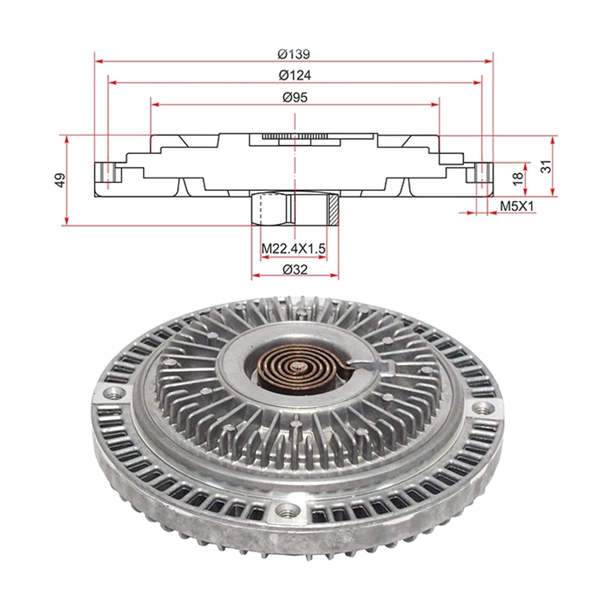 Деталь Вискомуфта Audi A4 94-01 / A6 94-05 SAT