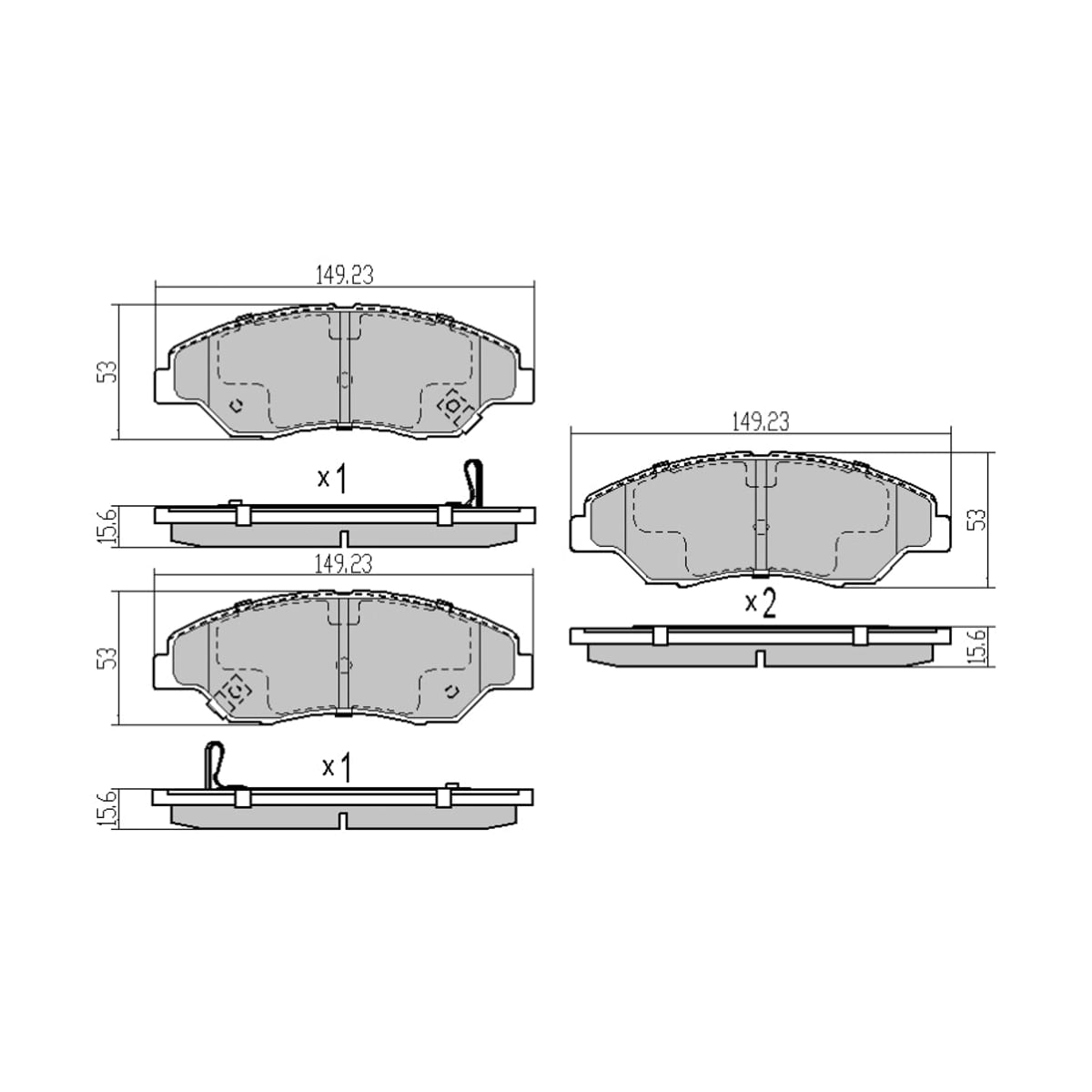 SAT Колодки тормозные (Спереди) Kia Sorento 02-09 / Sportage 93-06