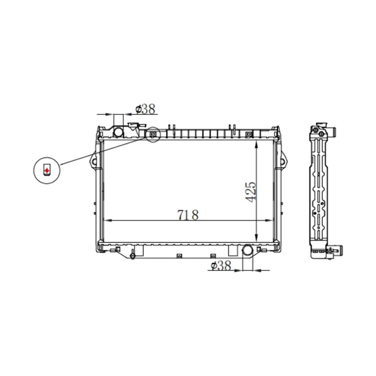 SAT Радиатор Toyota Land Cruiser (J80) 89-97