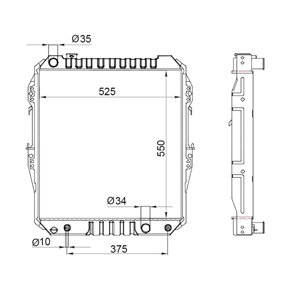 SAT Радиатор Toyota 4Runner 89-95 / Hilux Surf 89-95