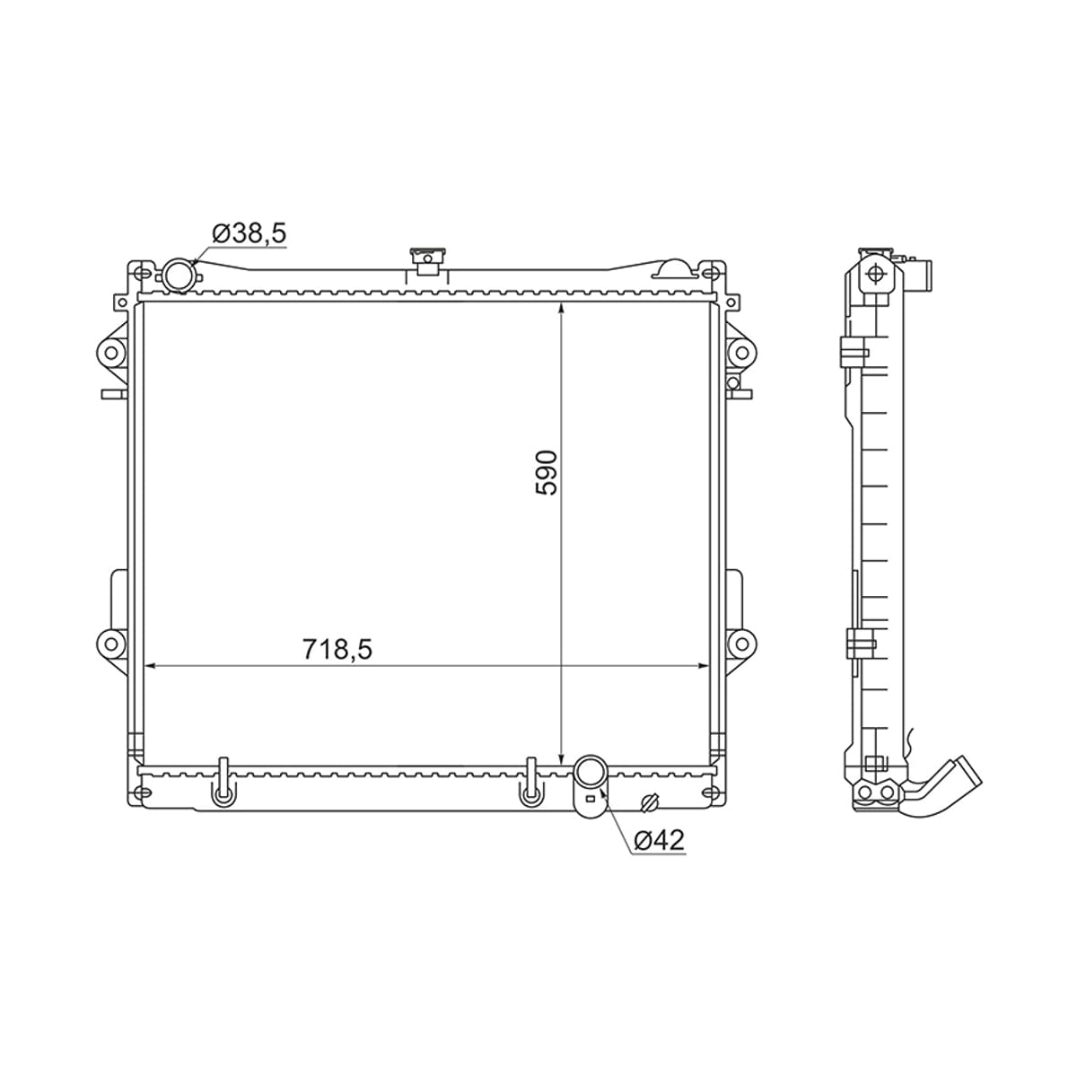 SAT Радиатор Toyota Land Cruiser (J200) 07-21 / Lexus LX 07-23