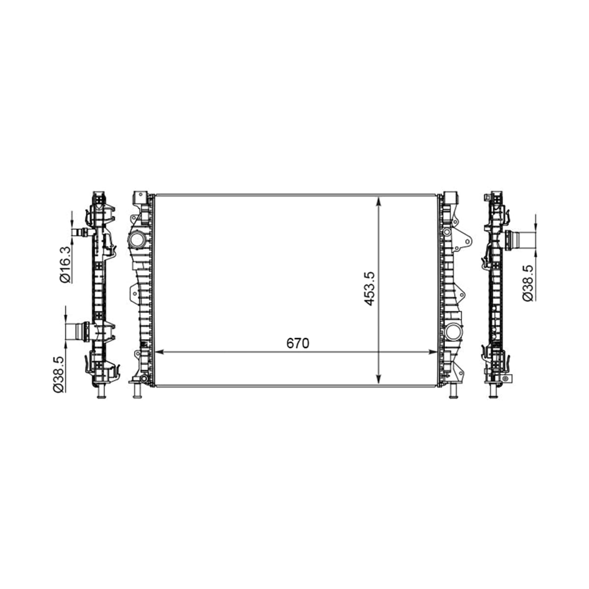 Деталь Радиатор Land Rover Discovery Sport 14-23 / Range Rover Evoque 15-18 SAT