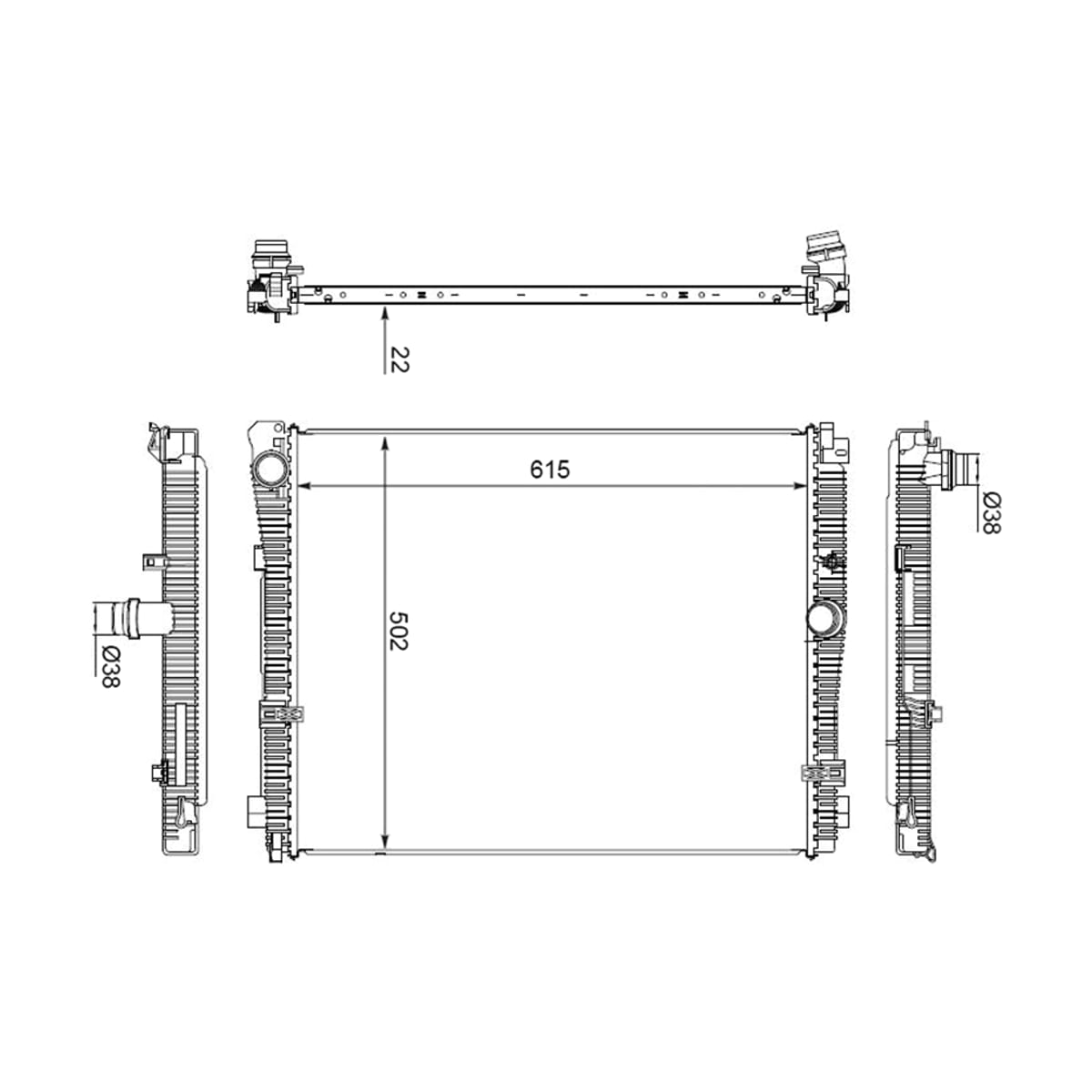SAT Радиатор BMW 3-Series 18-22 / 4-Series 20