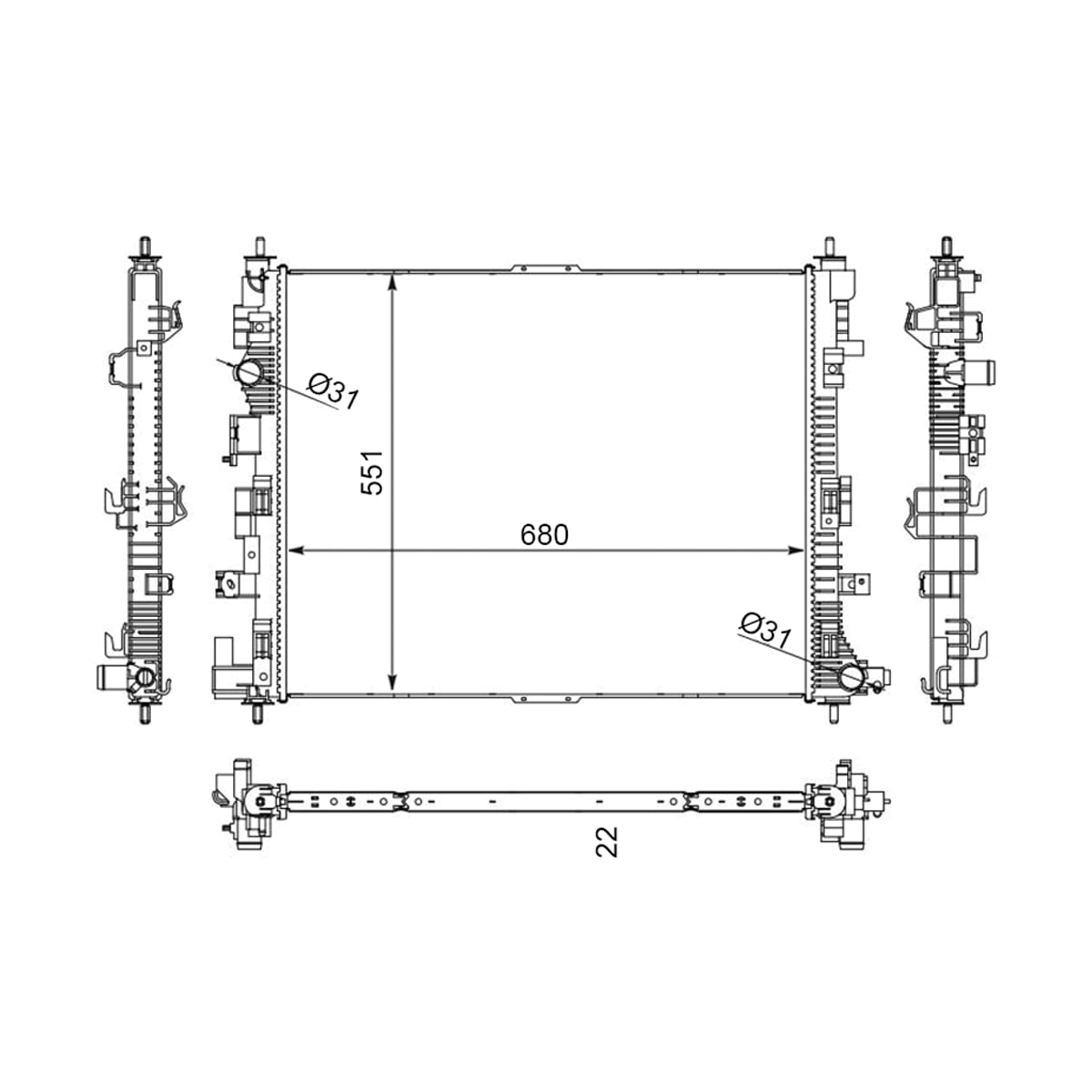 SAT Радиатор Chevrolet Equinox 17- / GMC Terrain 17-23