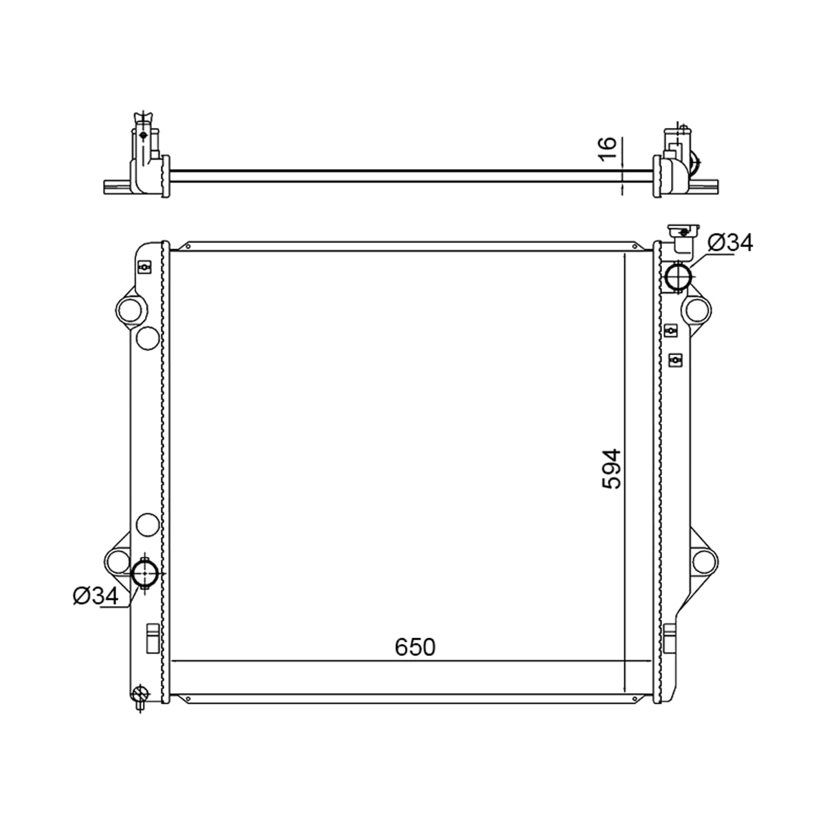 SAT Радиатор Toyota Land Cruiser Prado (J120,J150) 02-20 / 4Runner 02-09