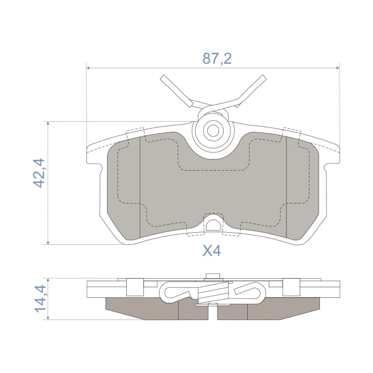 SAT Колодки тормозные (Сзади) Ford Fiesta 05-19 / Focus 98-04