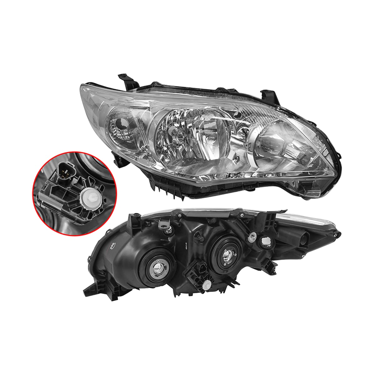 SAT Фара Toyota Corolla (E150) 10-13 (Справа/ Галоген/ С электрокорректором) ST1121130RLDEMN