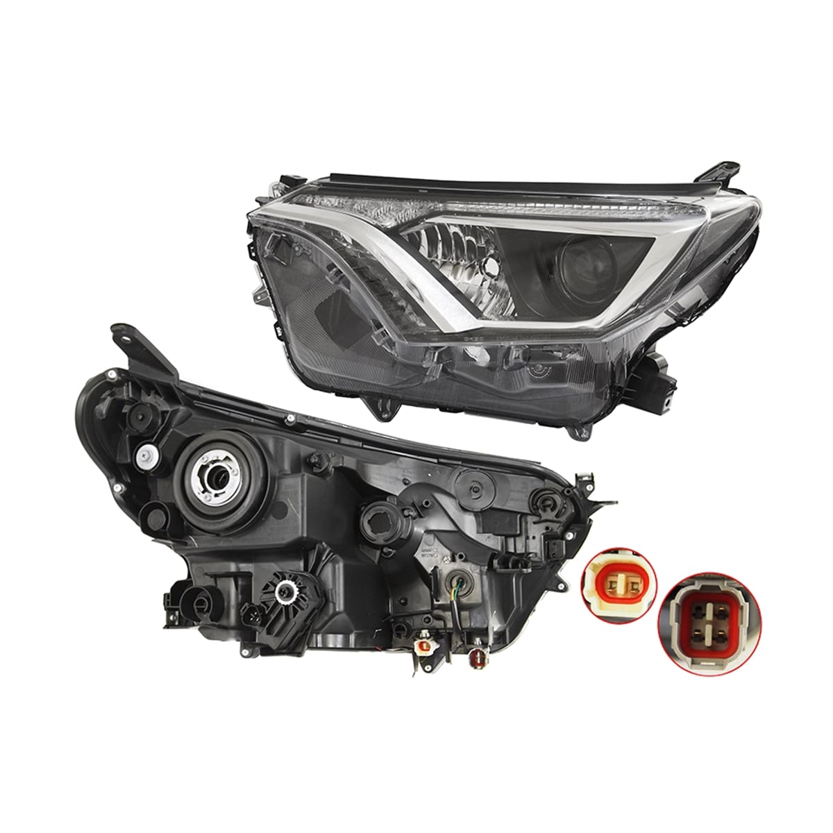 SAT Фара Toyota RAV4 (XA40) 15-19 (Слева/ Галоген/ С электрокорректором)