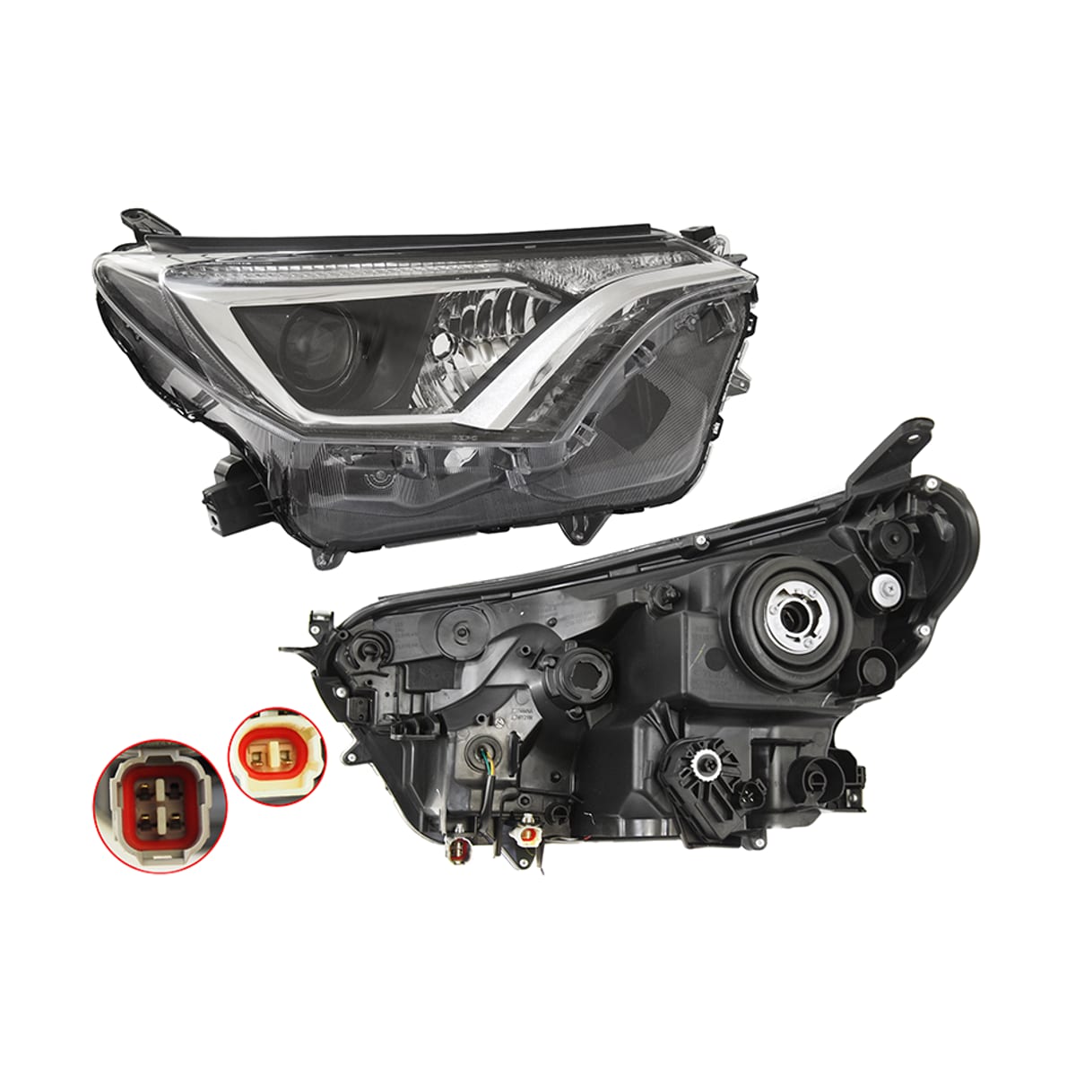 SAT Фара Toyota RAV4 (XA40) 15-19 (Справа/ Галоген/ С электрокорректором)