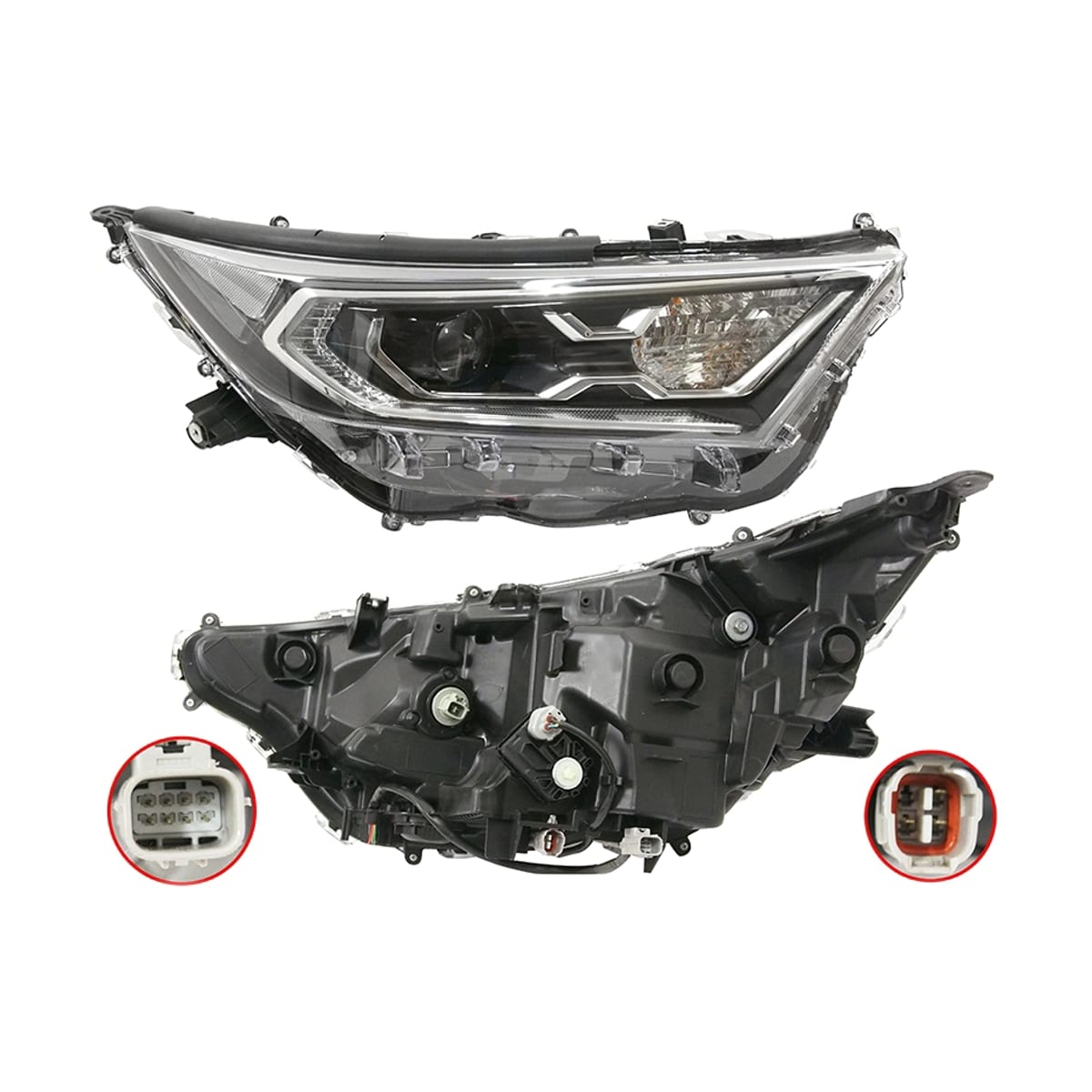 SAT Фара Toyota RAV4 (XA50) 18- (Справа/ LED/ С электрокорректором/ для установки без блока розжига) ST1121150RMLDEM2