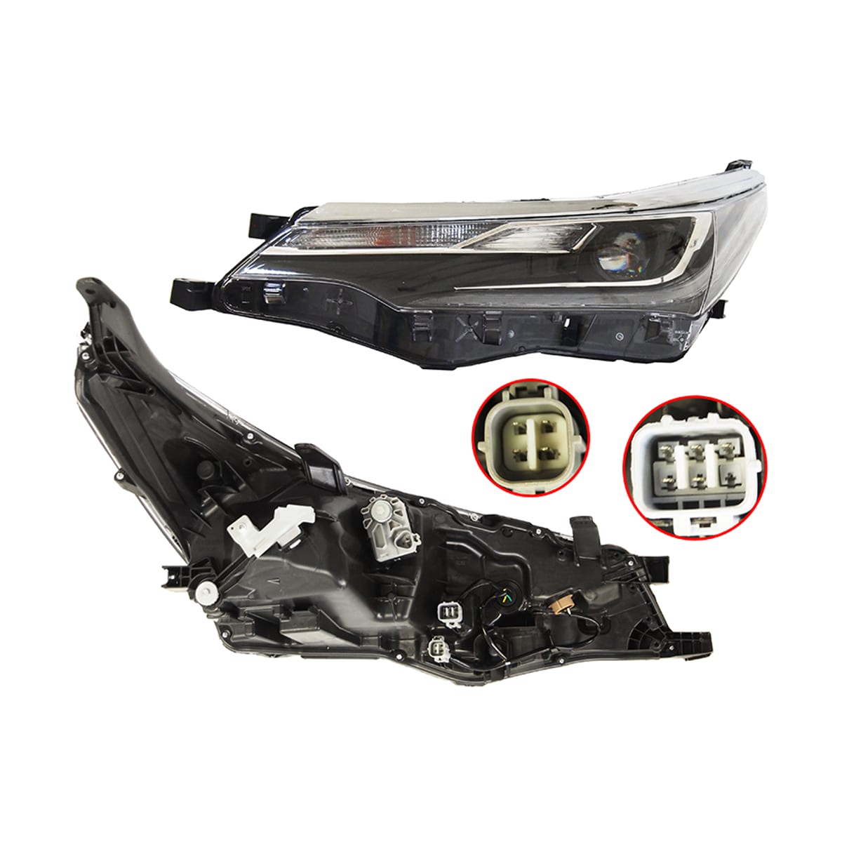 SAT Фара Toyota Corolla (E180) 16-19 (Слева/ LED/ ДХО/ С электрокорректором) ST1121153LMLD