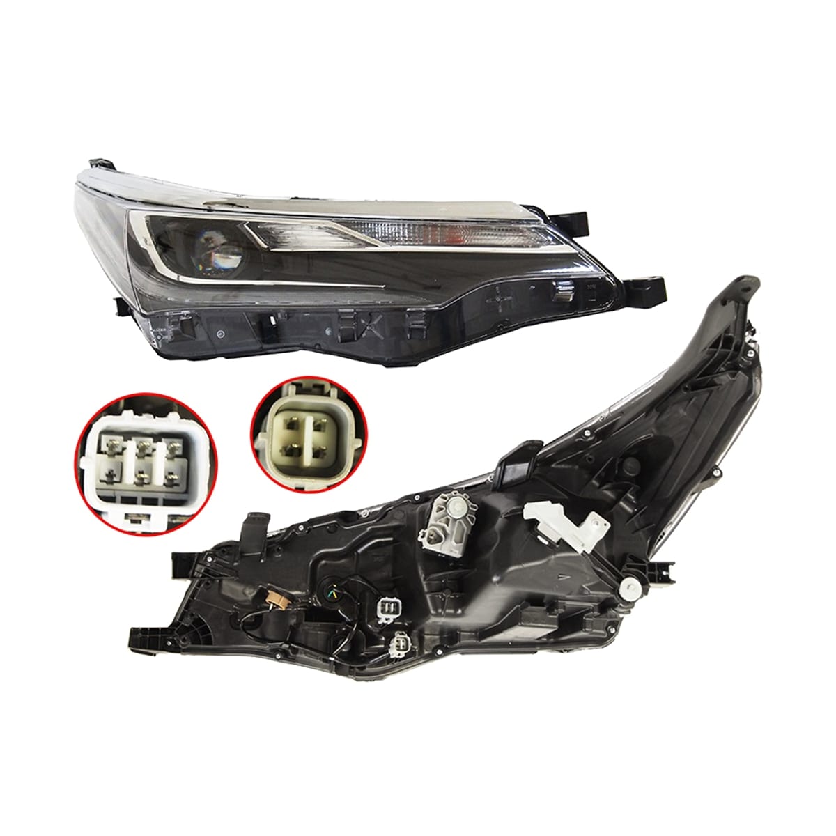 SAT Фара Toyota Corolla (E180) 16-19 (Справа/ LED/ ДХО/ С электрокорректором) ST1121153RMLD