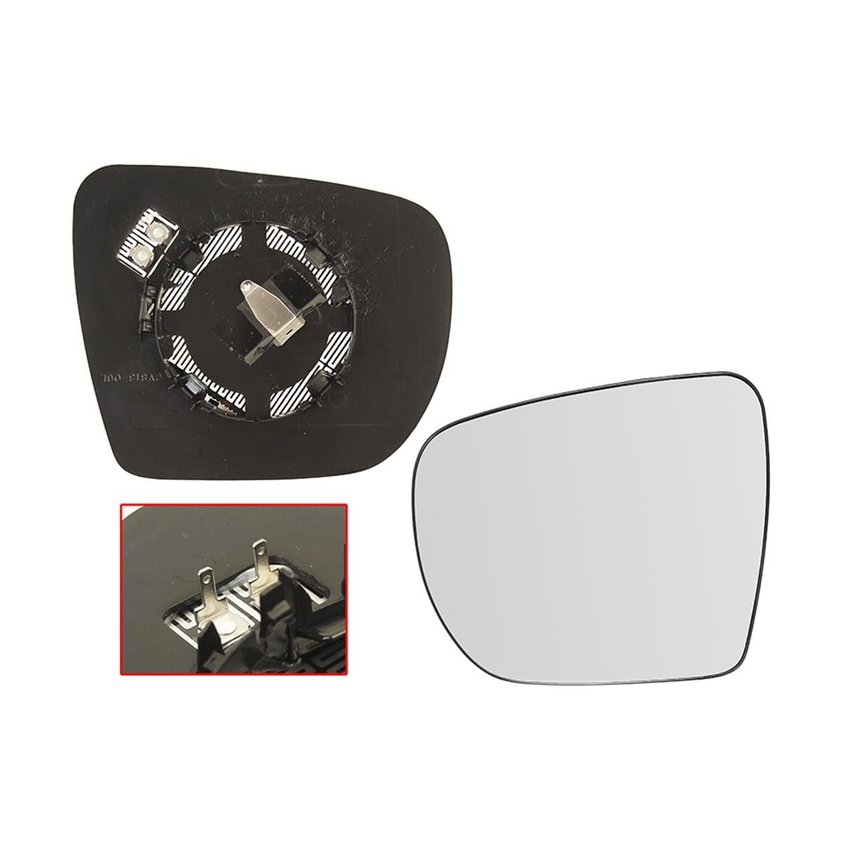 SAT Полотно зеркала Hyundai ix35 09-15 / Tucson 09-15 (Слева/ Обогрев/ сферическое)