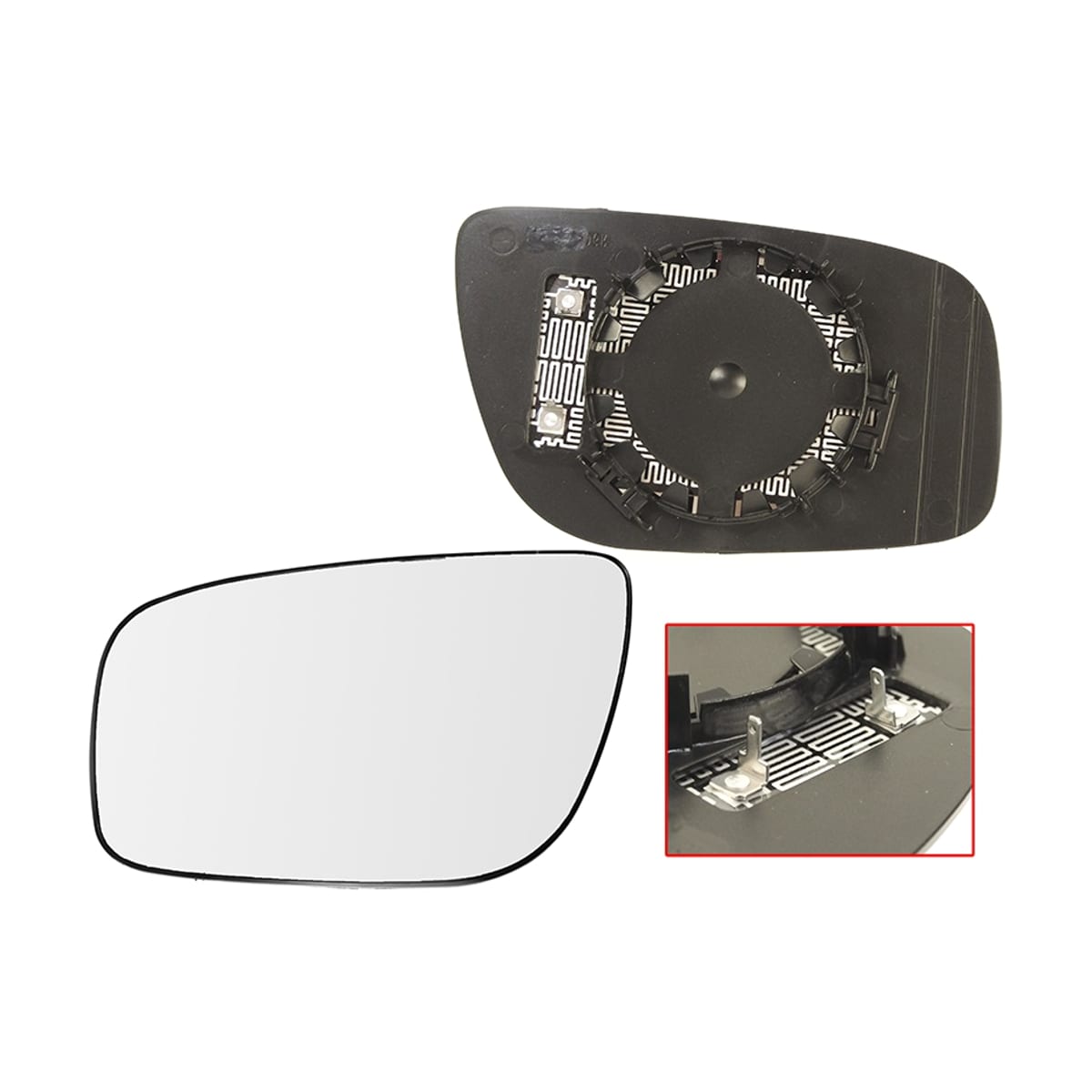 SAT Полотно зеркала Mercedes-Benz E-Class 06-09 (Слева/ Обогрев/ асферическое)